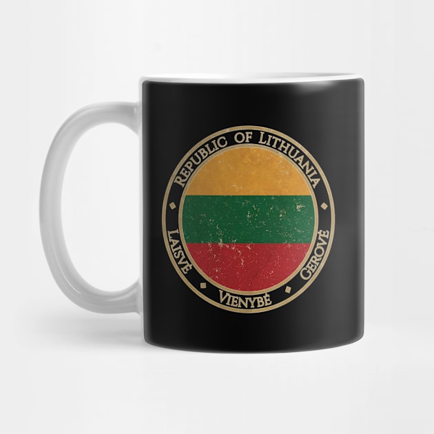 Vintage Republic of Lithuania Europe European EU Flag by DragonXX